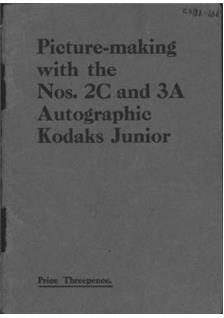 Kodak Autographic Kodak Junior 3 A manual. Camera Instructions.